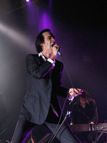 Foto Nick Cave che canta